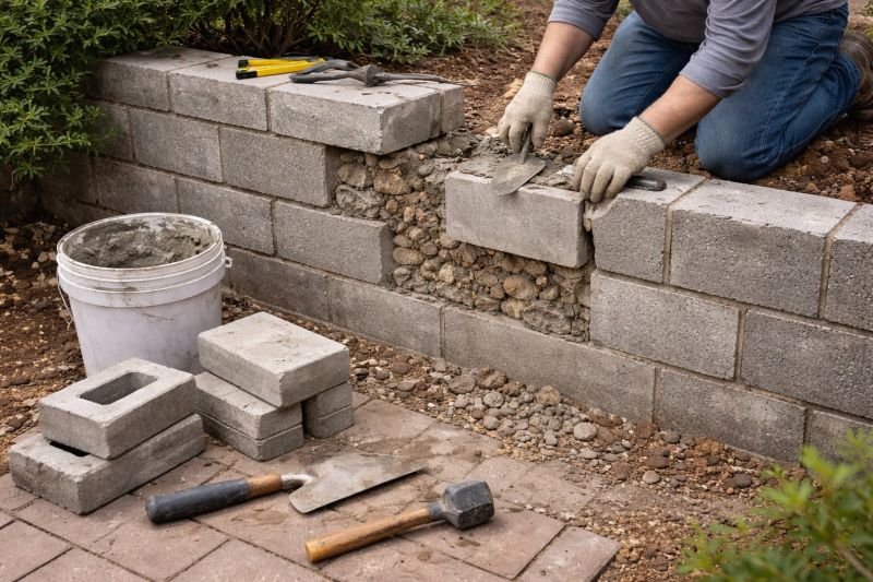 Block Wall Repair in Henderson County, NC