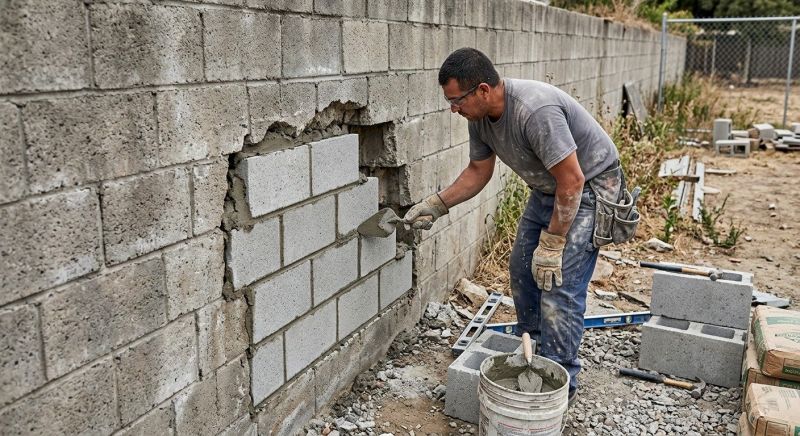 Block Wall Repair in Saluda, NC