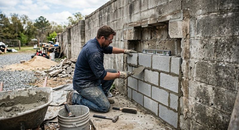 Block Wall Repair in Travelers Rest, SC