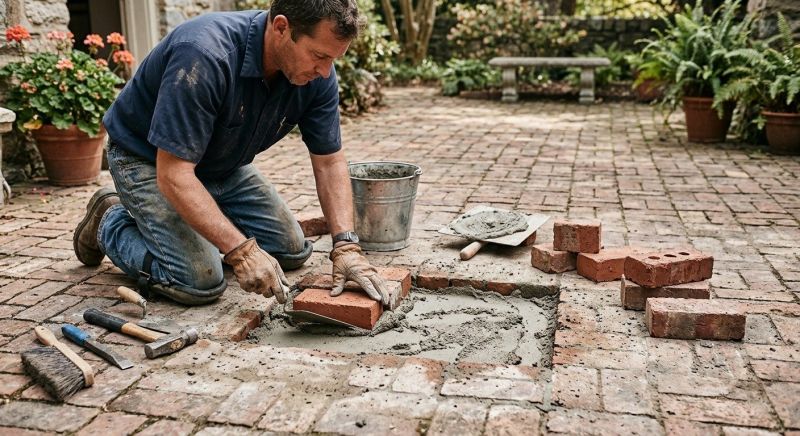 Brick Flatwork Repair in Fairview, NC