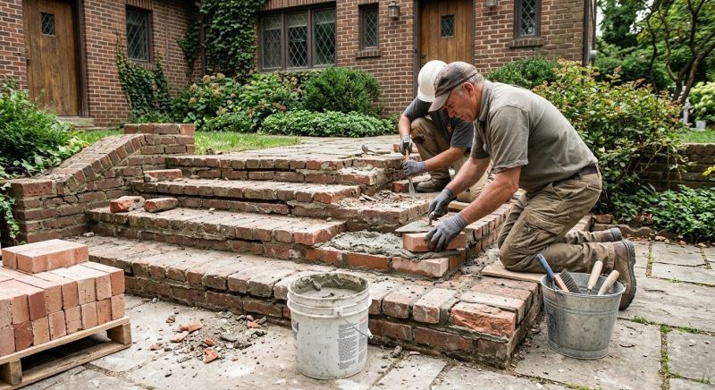 Brick Stairs Repair in Hendersonville, NC