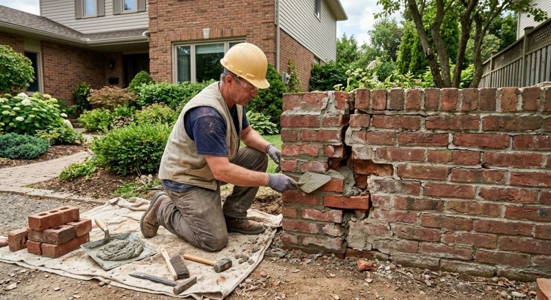Brick Wall Repair in Hendersonville, NC