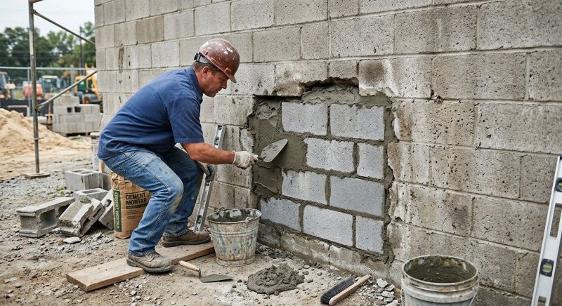 Cement Block Repair in Hendersonville, NC
