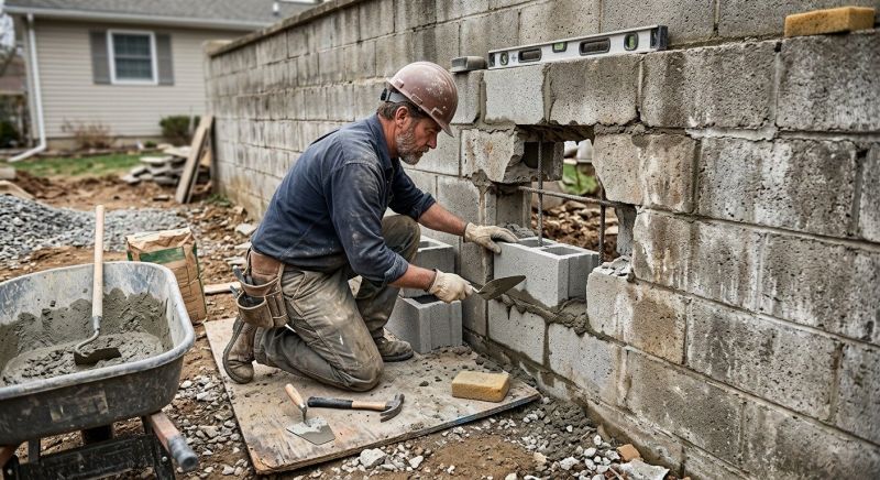 Concrete Block Repair in Etowah, NC