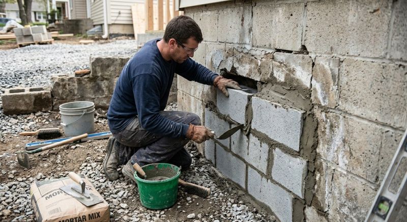 Concrete Block Repair in Henderson County, NC