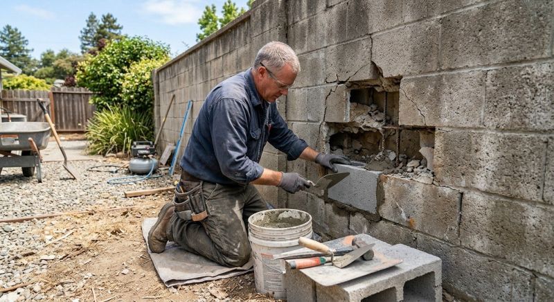 Masonry Wall Repair in Hendersonville, NC