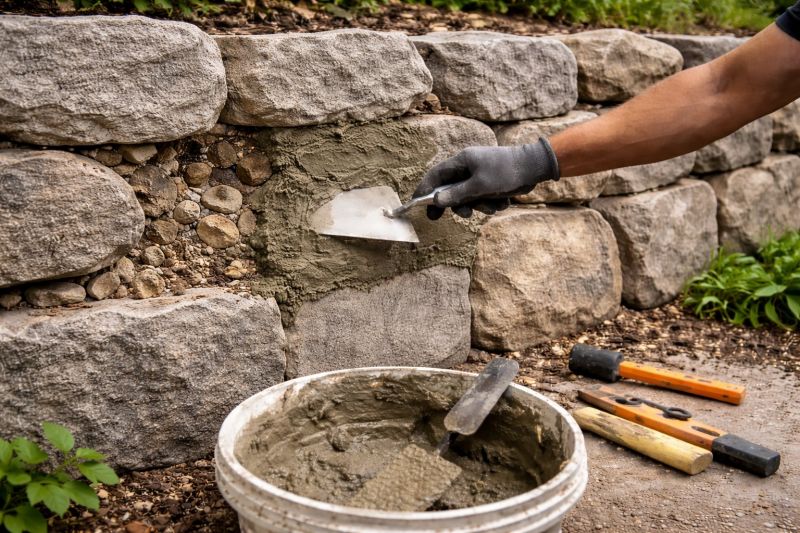 Rock Wall Repair in Hendersonville, NC