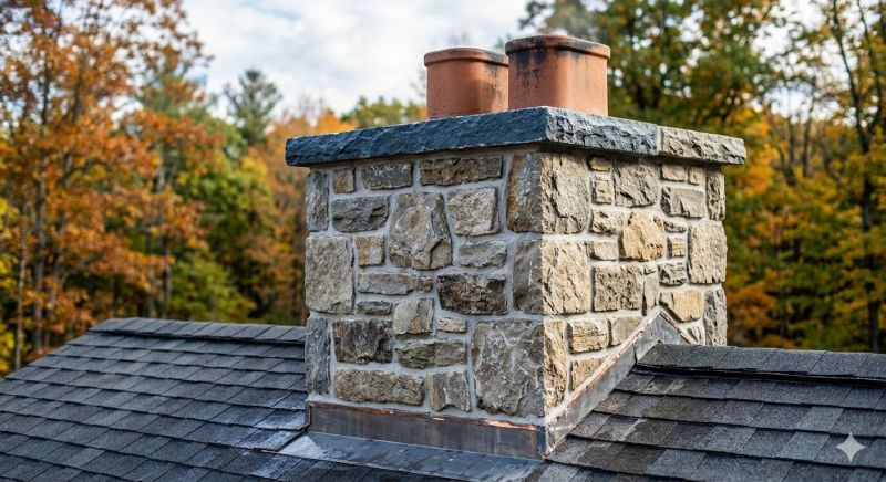 Stone Chimney Installation in Henderson County, NC