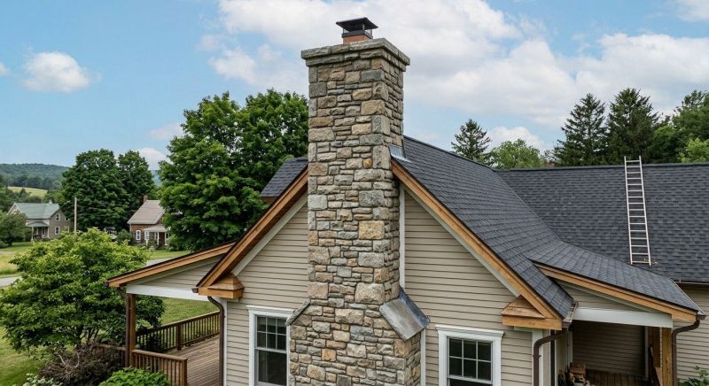 Stone Chimney Installation in Hendersonville, NC
