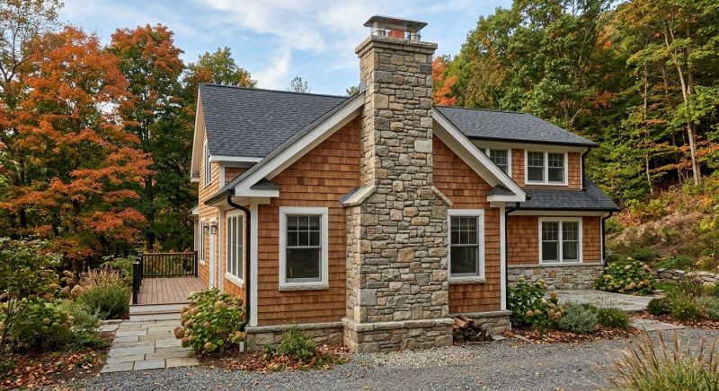Stone Chimney Installation in Tryon, NC