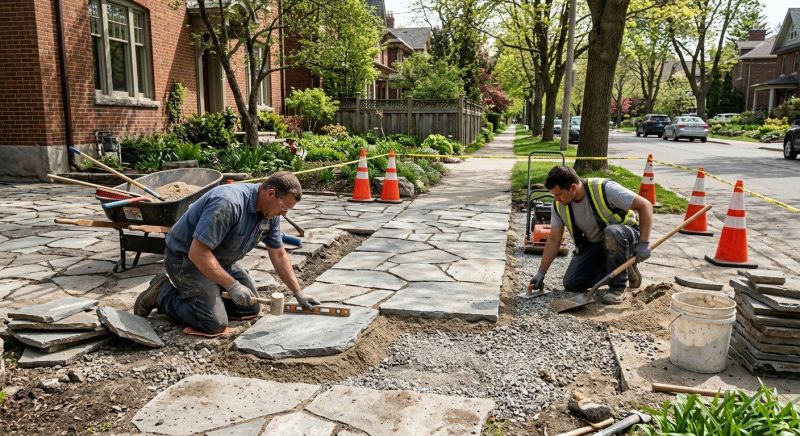 Stone Walkway Repair in Hendersonville, NC