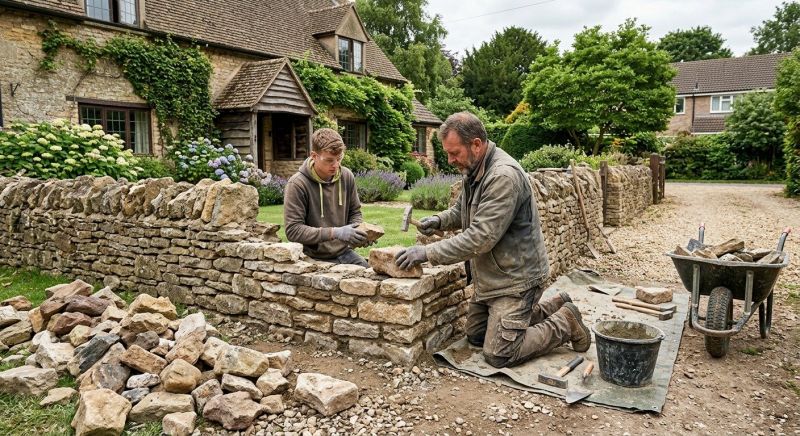 Stone Wall Repair in Hendersonville, NC
