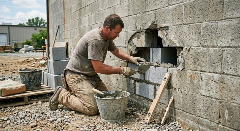 Concrete Block Wall Repair